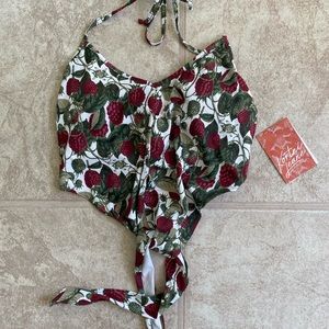 Kortni Jeane Tied-Up Top in Raspberries (large)